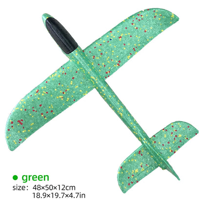 50/33CM Big Flash Glider Foam Plane Hand Throw Light Inertial AirPlane Outdoor Launch Fun of Kids Toys for Children Boys Gift
