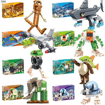 Italian Brainrot Animals Tung Tung Tung Sahur Building Blocks Tralalelo Tralala Shark BricksToy Gift for Children Kids Blind Box