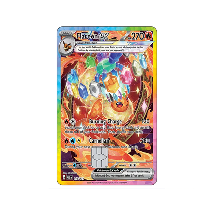 Sv8a PTCG Eevee Credit Card Skin Stickers Eeveelution Series Sticker for VISA Credit Card Debit Beautify Decoration No Residue