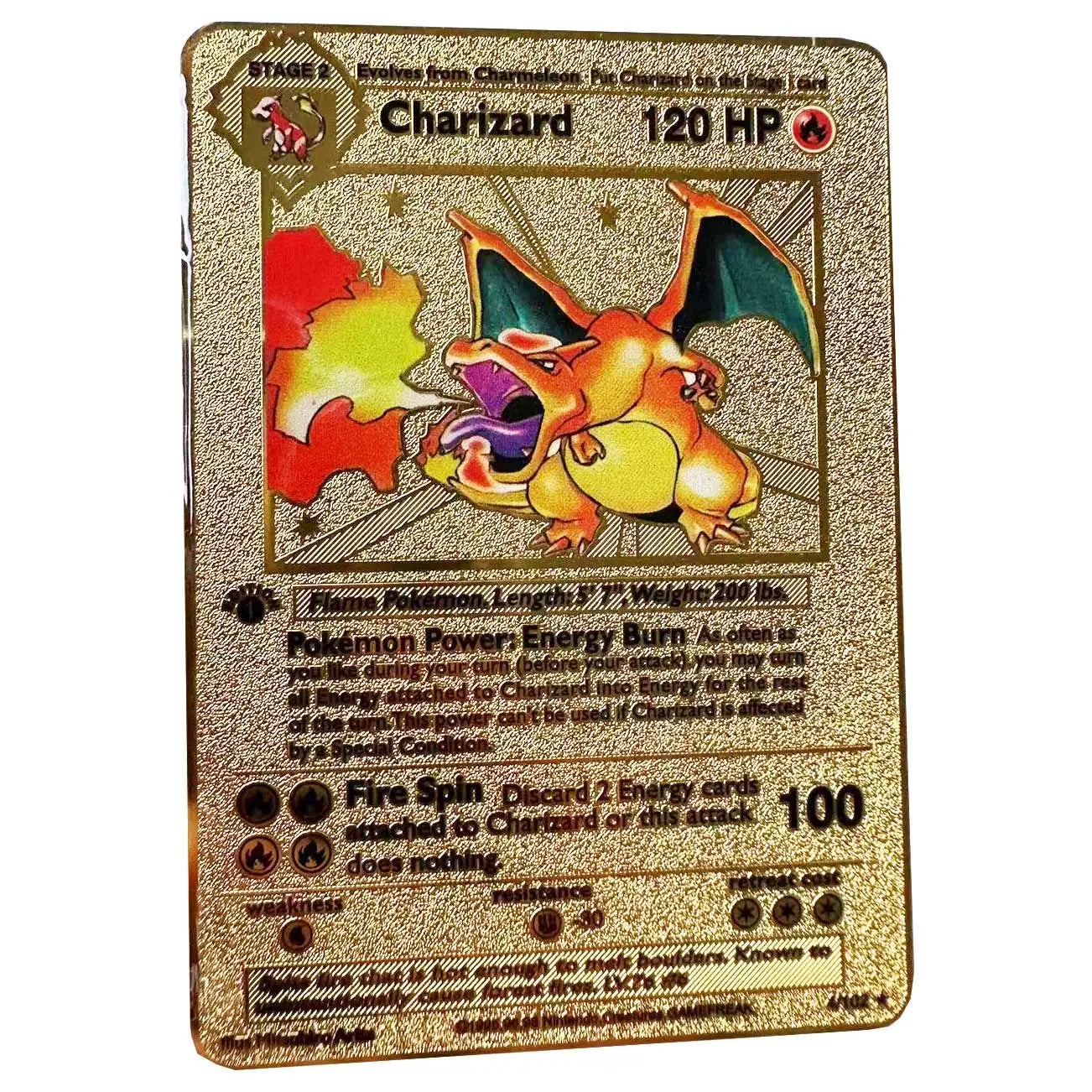 2025 NEW Pokemon Metal Card 10000 Points Arceus Charizard Super Card Golden English Mewtwo Vmax GX EX Anime Collection Cards Gif