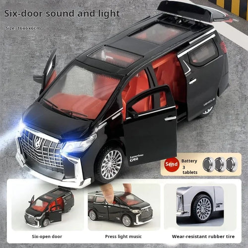 1:32 Children's Inertia Pull-back Car Toy with Lighting Sound Simulation Commercial Car Model Boy Gift Toy Car Kids Holiday Gift