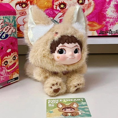 Wakuku V2 Blind Box Fox & Bunny Trick Or Treat Series Vinyl Doll Suprise Bag Keychain Trendy Toys Mystery Box Customized Gifts