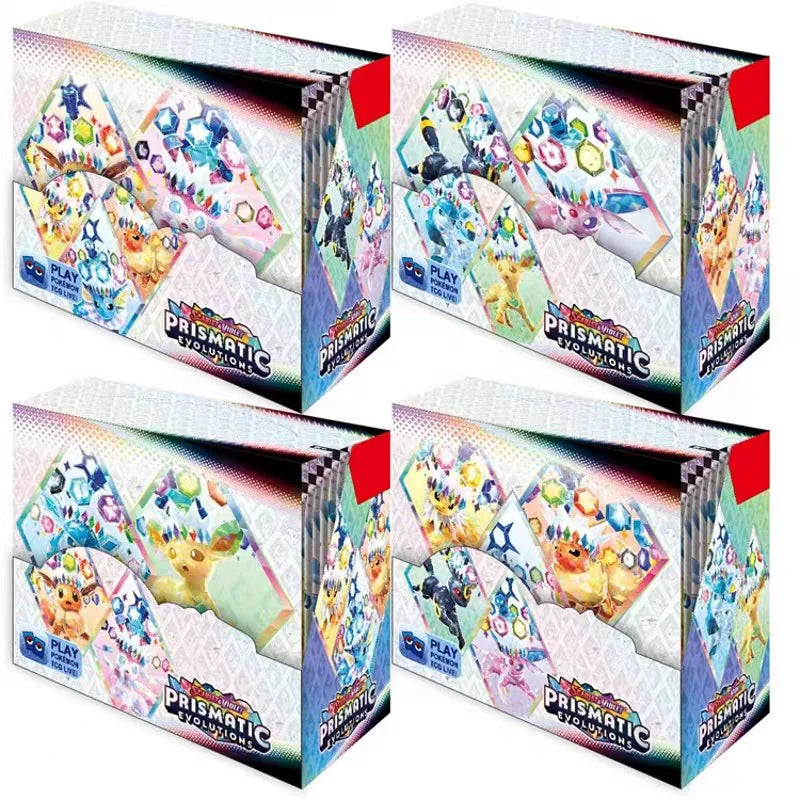 360Pcs Pokemon Card Prismatic Evolutions Scarlet Violet 151 Surging Sparks PALDEAN FATES English Booster Battle Transaction Card