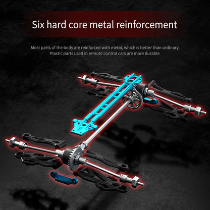 WLtoys 16101 Pro 1:16 75KM/H 4WD RC Car With LED Light 2.4G Remote Control Cars High Speed Drift Monster Truck for Children Gift