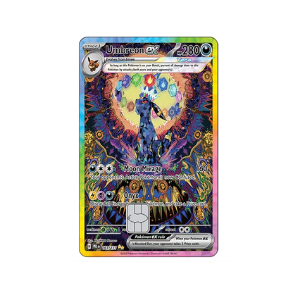 Sv8a PTCG Eevee Credit Card Skin Stickers Eeveelution Series Sticker for VISA Credit Card Debit Beautify Decoration No Residue