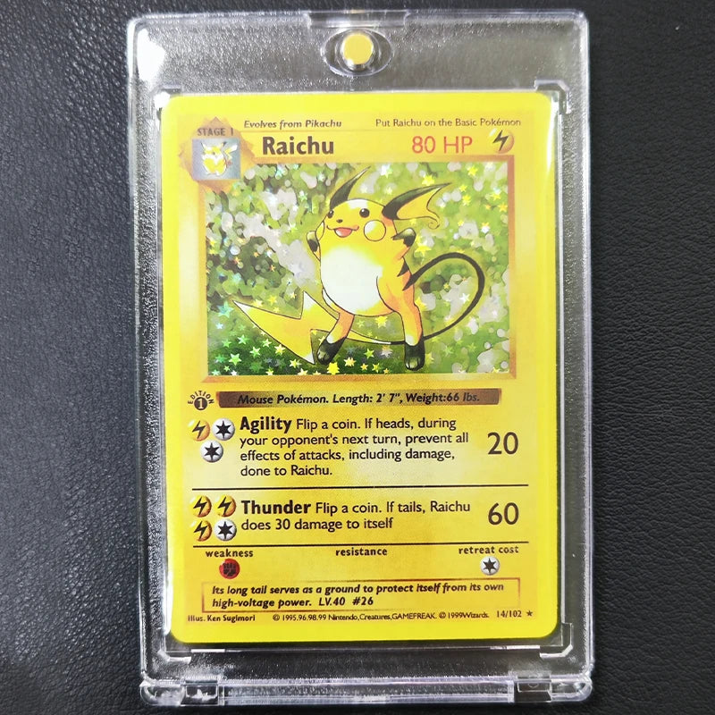 DIY Pokemon Collection Cards with Card Brick 1996 1st Edition Flash Cards Charizard Blastoise PTCG Game Anime Shining Cards Gift