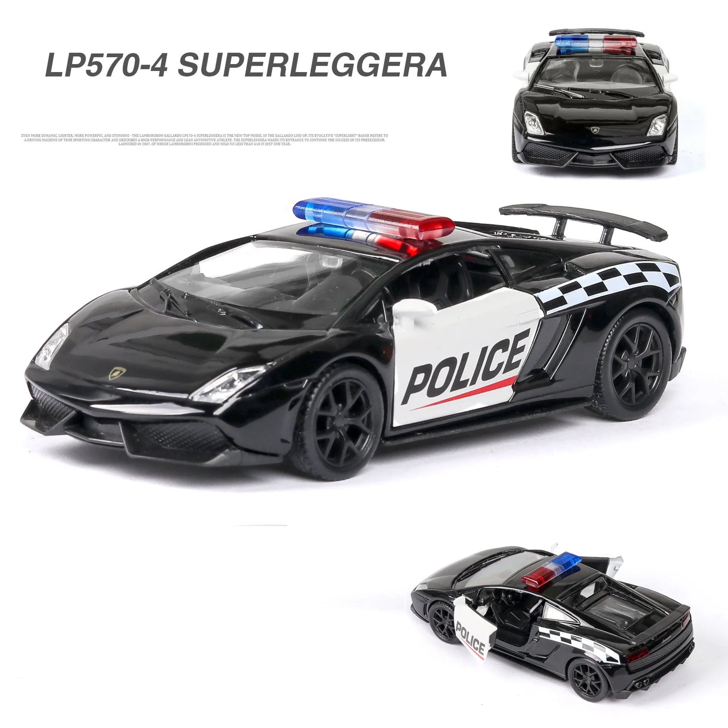 1/36 Alloy Diecast Car Models Toys Dodge Challe 2 Doors Opened With Pull Back Function Metal Sports Cars Model For Children Toys