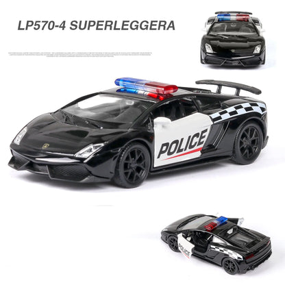 1/36 Alloy Diecast Car Models Toys Dodge Challe 2 Doors Opened With Pull Back Function Metal Sports Cars Model For Children Toys
