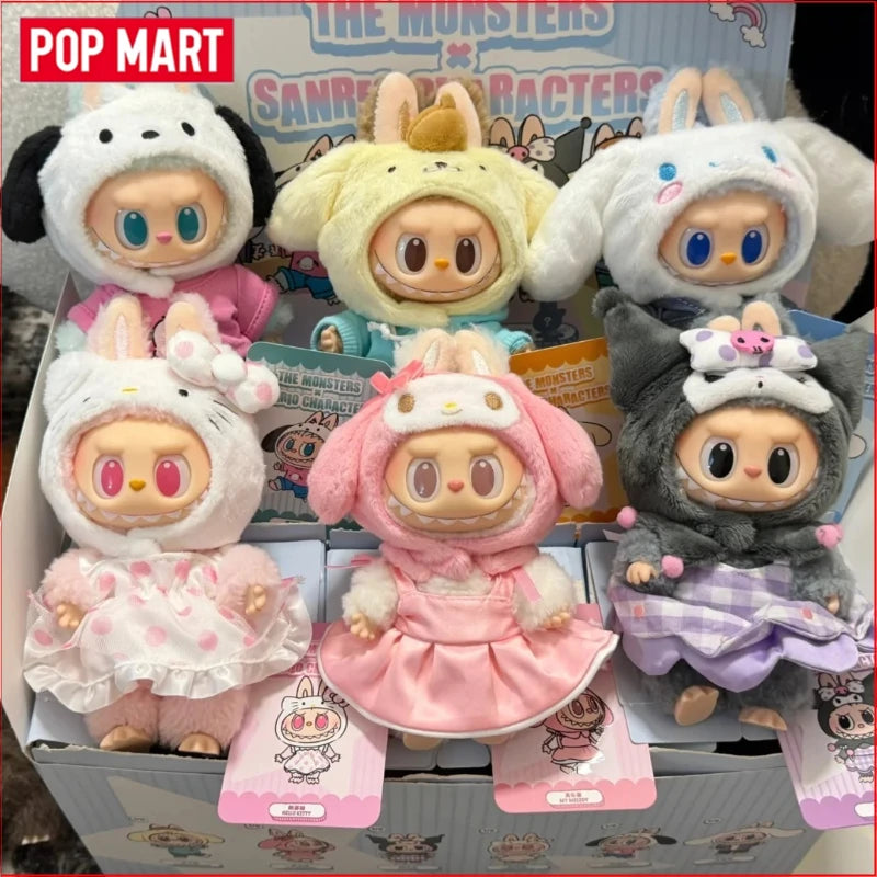 POP MART LABUBU  THE MONSTERS × Sanrio Characters Macaron  Front High Energy Have A Seat Cola Series Vinyl Plush Blind Box