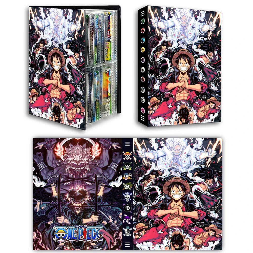 ONE PIECE Monkey D. Luffy Roronoa Zoro 240pcs Card Album Book Game Card Holder Binder PTCG VMAX Game Card Collection Toys Gift