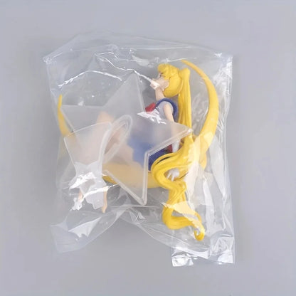 15CM Anime Sailor Moon PVC Doll Girl Toy Cake Decoration Action Figures Model Car Ornament Children Birthday Gift Doll