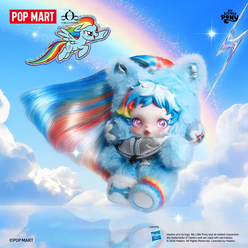 POP MART SKULLPANDA My Little Pony Series Plush Doll Pendant Trendy Blind Box Toys Mystery Box Action Figure Surprise