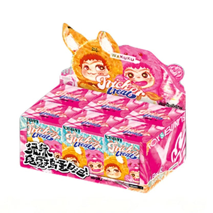 Wakuku V2 Blind Box Fox & Bunny Trick Or Treat Series Vinyl Doll Suprise Bag Keychain Trendy Toys Mystery Box Customized Gifts