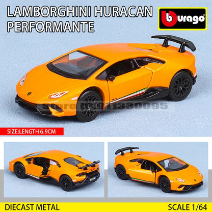 Bburago 1:64 golf Porsche 911 Shelby Raventon Mustang Lamborghini Collection Series Car Die Casting Model Children's Gift Toy
