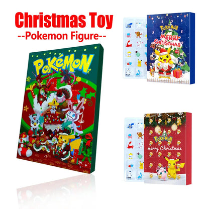 Pokemon Figure Advent Calendar Gift Box mini Pikachu Character Doll Bulbasaur Children Christmas Toy Gifts