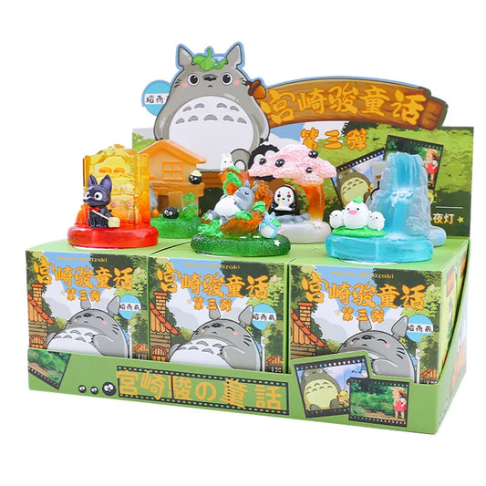 New Miyazaki Hayao Fairy Tale Third Play Blind Box Lamp Desktop Ornaments Birthday Surprise Handmade Holiday Gifts