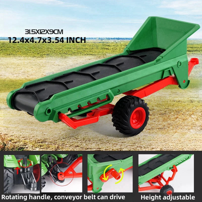 Large Scale Tractor toys DIY Farmer Car Playset Toy Transport Trailer Engineering  Birthday Gifts
