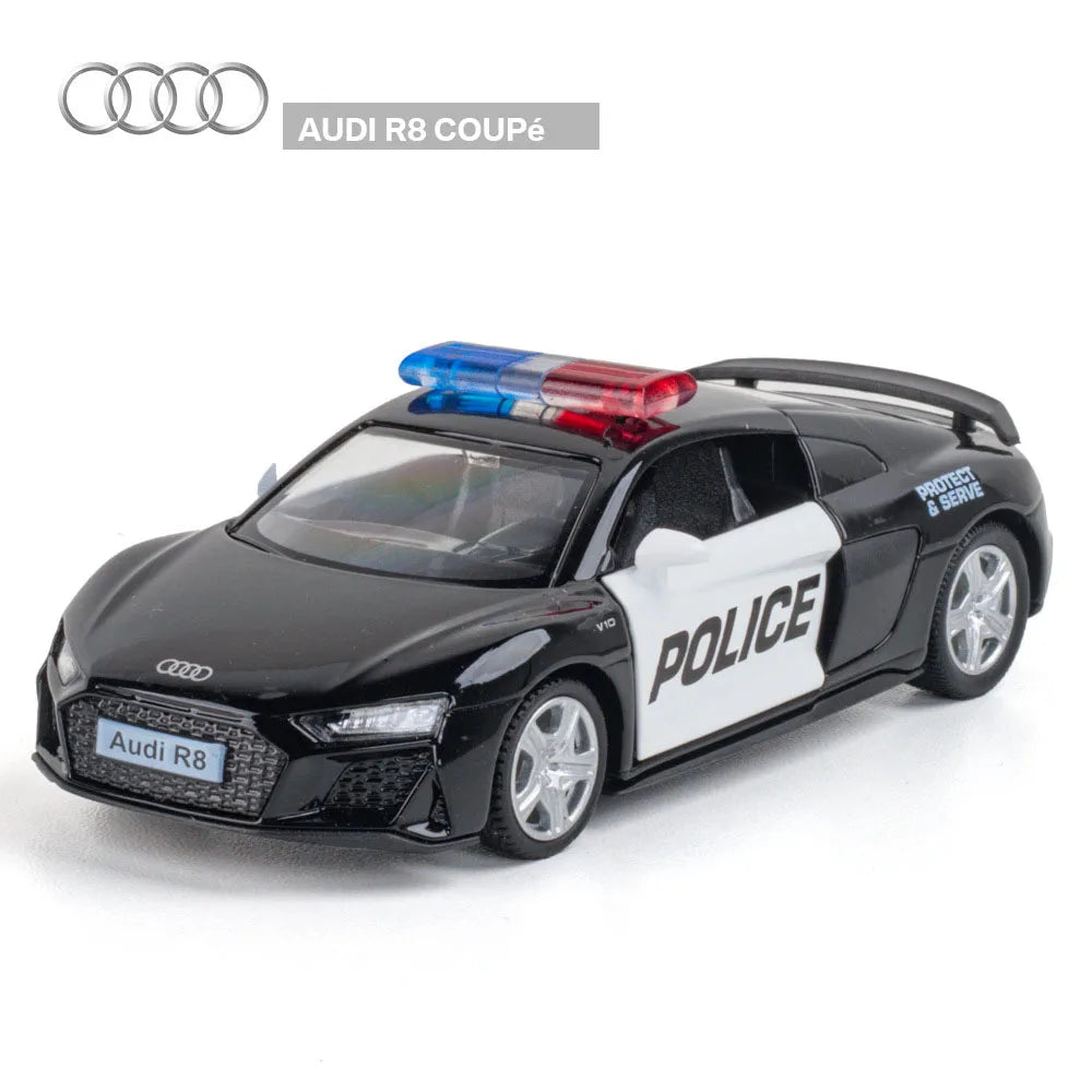 1/36 Alloy Diecast Car Models Toys Dodge Challe 2 Doors Opened With Pull Back Function Metal Sports Cars Model For Children Toys