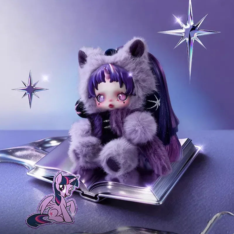 POP MART SKULLPANDA x My Little Pony Series Plush Doll Pendant Mystery Box Genuine Blind Box Guess Toys Bag Ornament Figurines