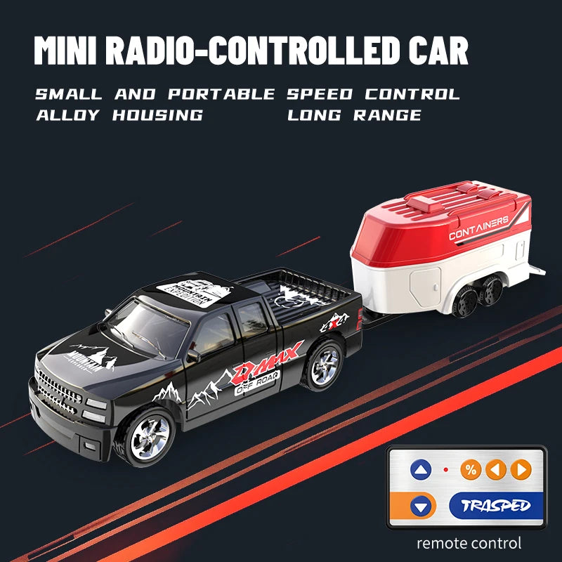6601Green RC Car MINI Alloy 1/64 Remote Control Car Convenient to Carry 60 Minutes of Work Time Children's Gifts Electronic Toy