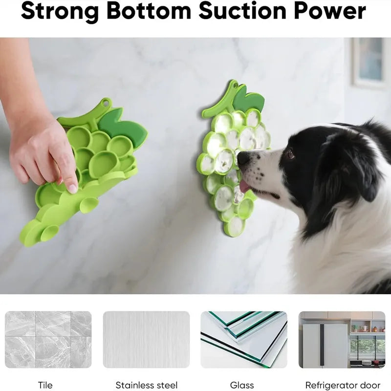 Pet supplies Slow Food  Bowl Cat Anti-Knockover Anti-Slip Food Bowl Puppy Anti-choking Silicone Toy Food Plate