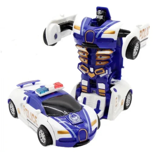 Mini 2 In 1 Car Toys One-key Deformation Car Toys Automatic Transformation Robot Model Car Diecasts Toy Boys Gifts Children Toy