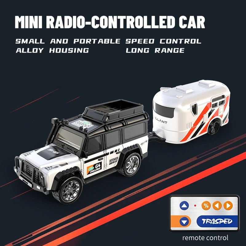 6601Green RC Car MINI Alloy 1/64 Remote Control Car Convenient to Carry 60 Minutes of Work Time Children's Gifts Electronic Toy