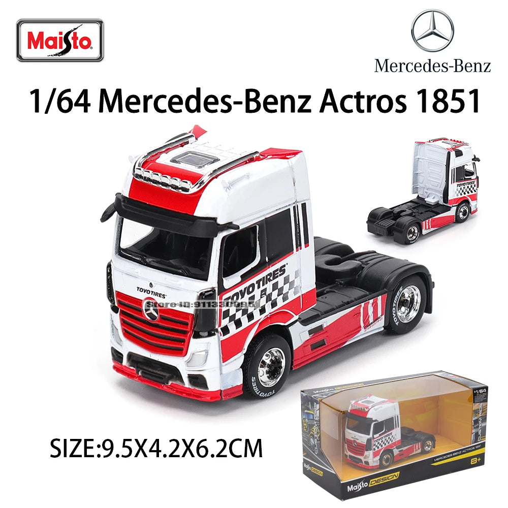 Maisto 1:64 International Mercedes-Benz MACK Anthem Trailer model simulation car model alloy car toy male collection gift