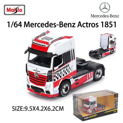 Maisto 1:64 International Mercedes-Benz MACK Anthem Trailer model simulation car model alloy car toy male collection gift