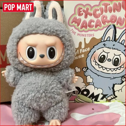 POP MART LABUBU  THE MONSTERS × Sanrio Characters Macaron  Front High Energy Have A Seat Cola Series Vinyl Plush Blind Box