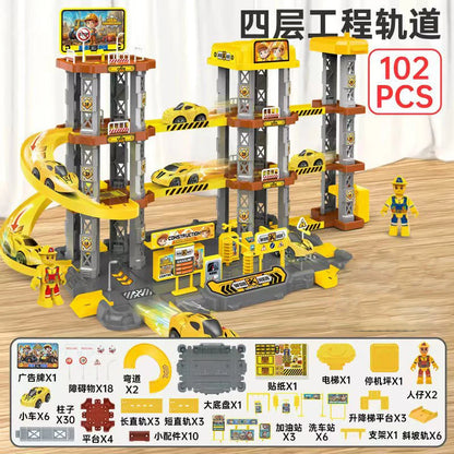 Race Track Car Ramp Toy Educational Game For Boys Children Racing Gliding Track Toys Puzzle Gliding Rail Car Park Toy