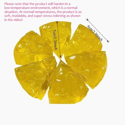 Squishy Honey Cheese Square Fidgets Toys Super Soft Mochi Cheese Squeeze Toy Funny Anti-stress Sensory Toy for Kids Adults