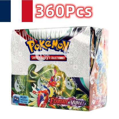 360Pcs French Pokémon card Scarlet Violet 151 classics Expansion Obsidian Flames Surging Sparks Darkness Ablaze Booster Box