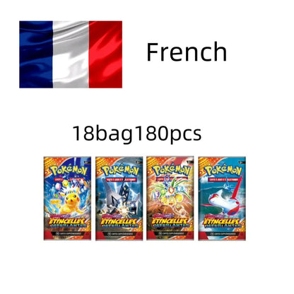 360Pcs French Pokémon TCG: Brilliant Stars Etsncelles Astral Radiance Obsidian Flames Booster Box Pokemon Cards 36 Pack Box.