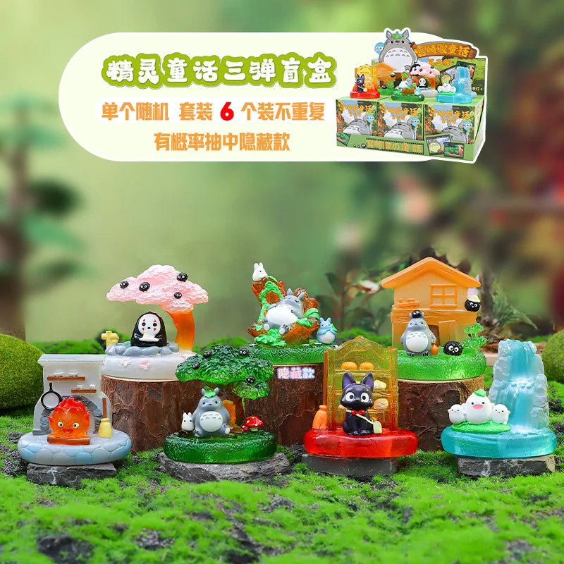 New Miyazaki Hayao Fairy Tale Third Play Blind Box Lamp Desktop Ornaments Birthday Surprise Handmade Holiday Gifts