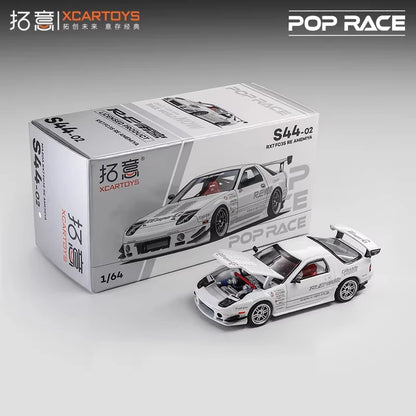 Xcartoys x Pop Race 1:64 EVA RT TYPE-08 087X PANDEM S13 SINGER SKYLINE GTR V8 DRIFT Diecast Model Car