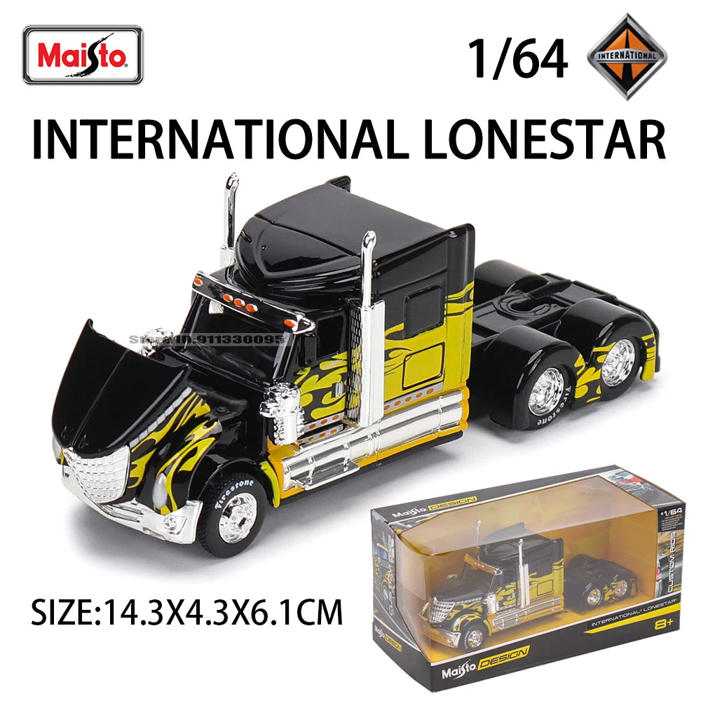 Maisto 1:64 International Mercedes-Benz MACK Anthem Trailer model simulation car model alloy car toy male collection gift