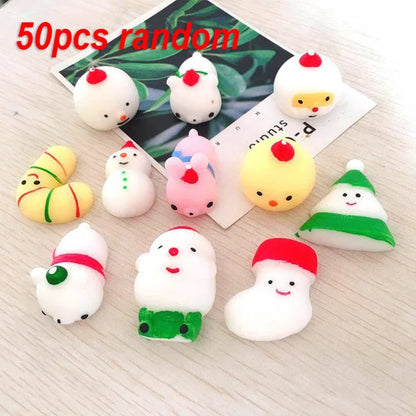 50-5PCS Kawaii Squishies Mochi Anima Squishy Toys For Kids Antistress Ball Squeeze Party Favors Stress Relief Toys For Birthday