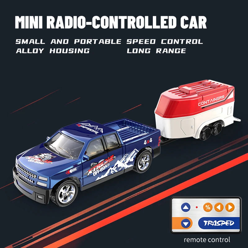 5501Black RC Car MINI Alloy 1/64 Remote Control Car Convenient to Carry 60 Minutes of Work Time Children's Gifts Electronic Toys