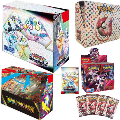 360Pcs Pokemon Card Prismatic Evolutions Scarlet Violet 151 Surging Sparks PALDEAN FATES English Booster Battle Transaction Card