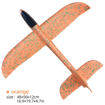 50/33CM Big Flash Glider Foam Plane Hand Throw Light Inertial AirPlane Outdoor Launch Fun of Kids Toys for Children Boys Gift