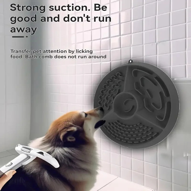 Pet Supplies Dog Licking Mat Silicone Cat Slow Food Tableware Bowl Suction Cup Anti Choking ,Anti Overturning Healthy Meal Mat