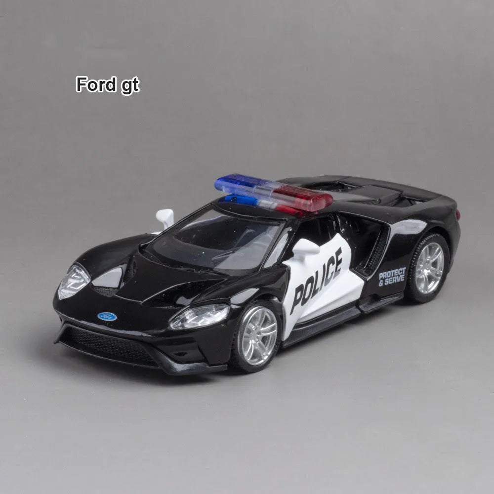 1/36 Alloy Diecast Car Models Toys Dodge Challe 2 Doors Opened With Pull Back Function Metal Sports Cars Model For Children Toys