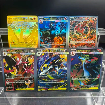DIY PTCG Collection Cards M2 Mega Charizard X ex JPN Self Made Single Card Classic Game Anime Card Gift Toy
