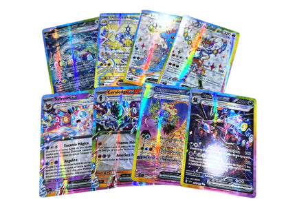 100Pcs Portuguese Pokemon Cards Terastal Pikachu Vstar Vmax GX Letter Rainbow Arceus Shiny Charizard trade card children toy