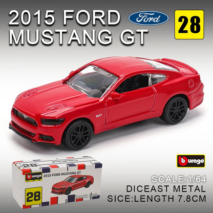 Bburago 1:64 golf Porsche 911 Shelby Raventon Mustang Lamborghini Collection Series Car Die Casting Model Children's Gift Toy