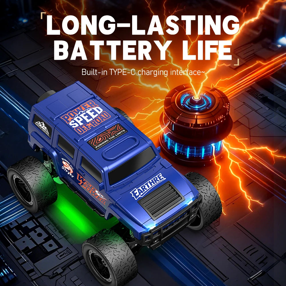 1:64 Remote Control Off-Road Vehicle 2.4G mini Desktop Remote Control Toy Car-with Tow Box Children's Holiday Gift