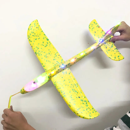 50/33CM Big Flash Glider Foam Plane Hand Throw Light Inertial AirPlane Outdoor Launch Fun of Kids Toys for Children Boys Gift