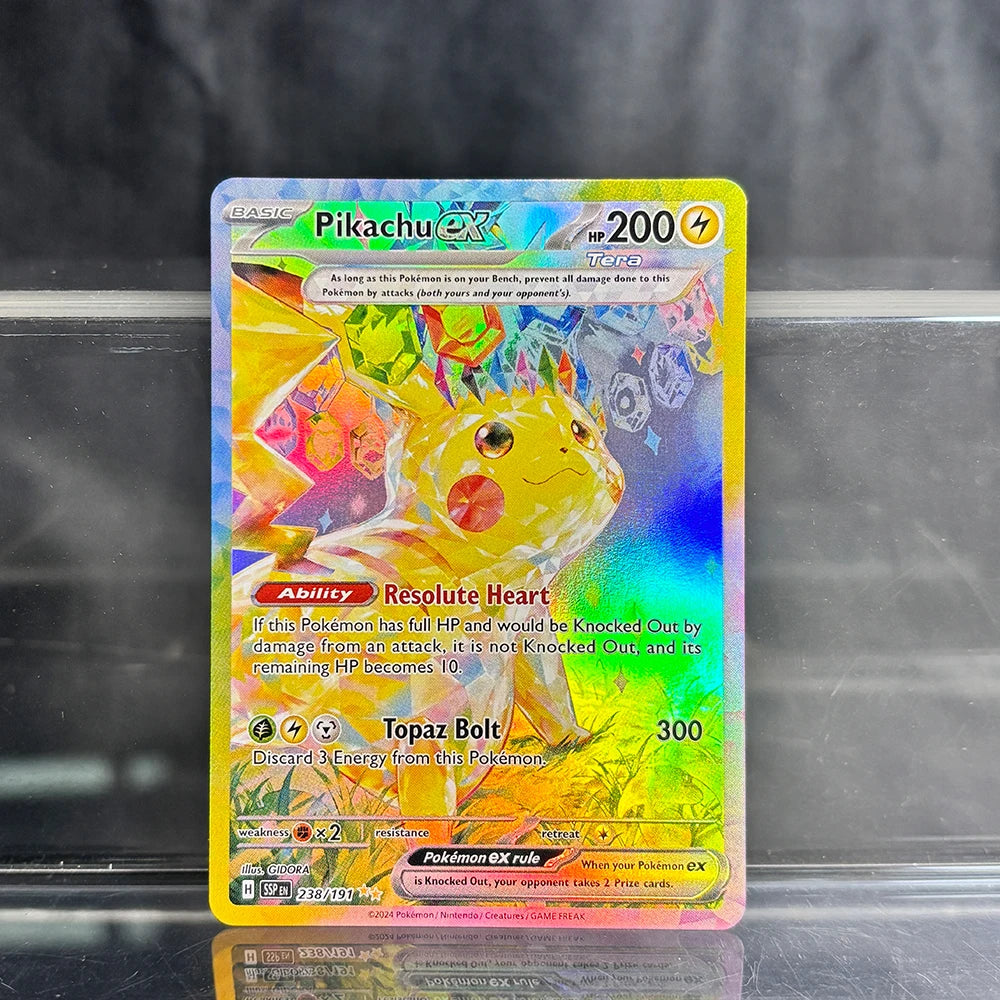 PTCG Proxy Cards Surging Sparks Holographic Game Trading Collection Cards Pikachu Latias Hydreigon EX Single PKM Foil Cards (SV)