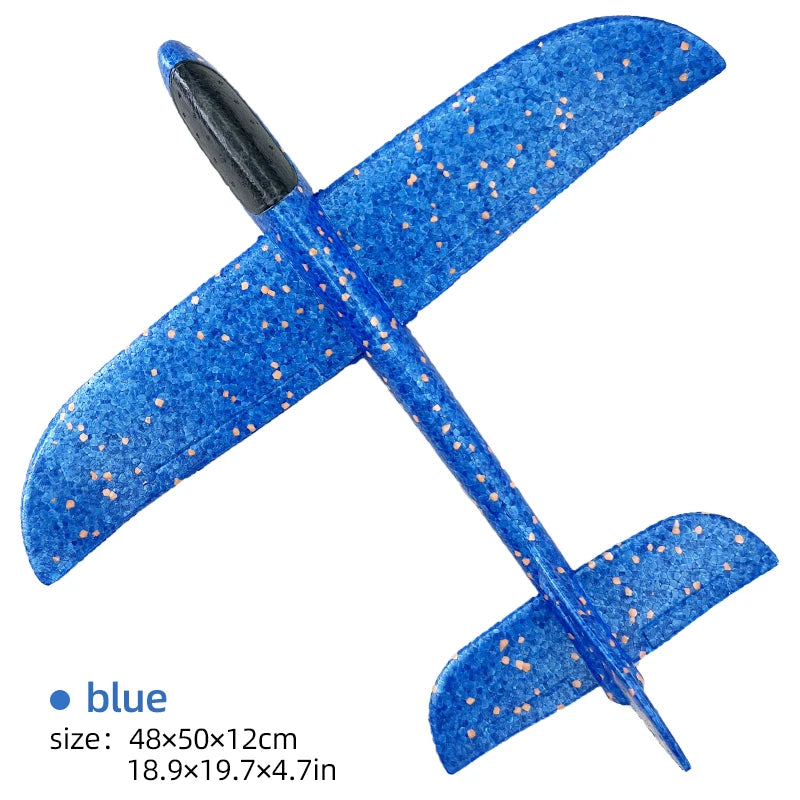 50/33CM Big Flash Glider Foam Plane Hand Throw Light Inertial AirPlane Outdoor Launch Fun of Kids Toys for Children Boys Gift